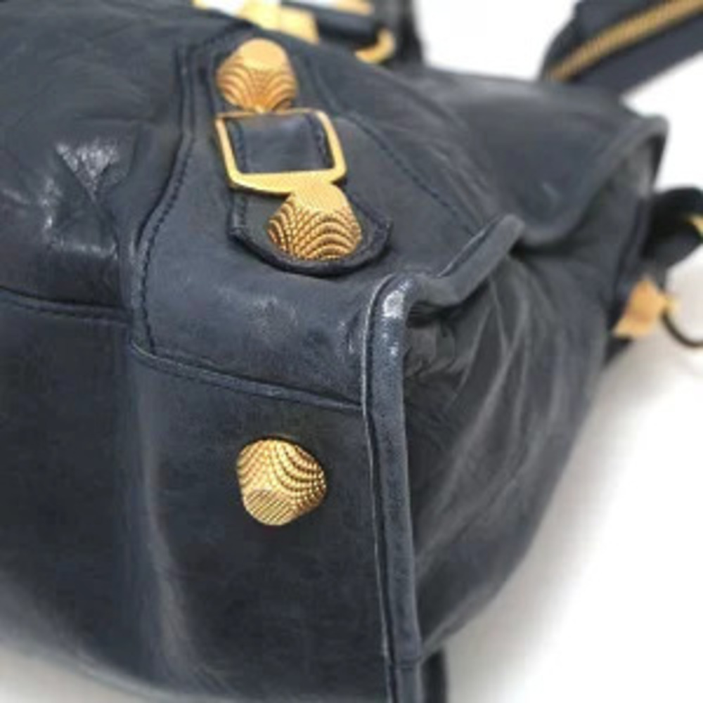 Balenciaga Giant City Bag Leather Navy Blue - Picture 4 of 6